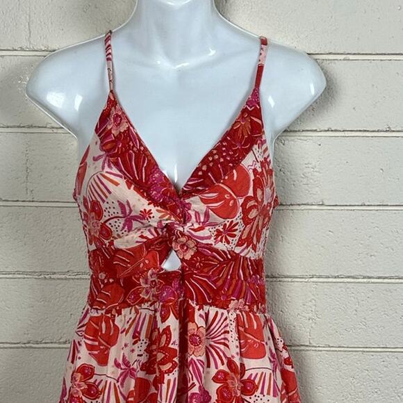 Angie Orange Floral Dress size L - Picture 8 of 8